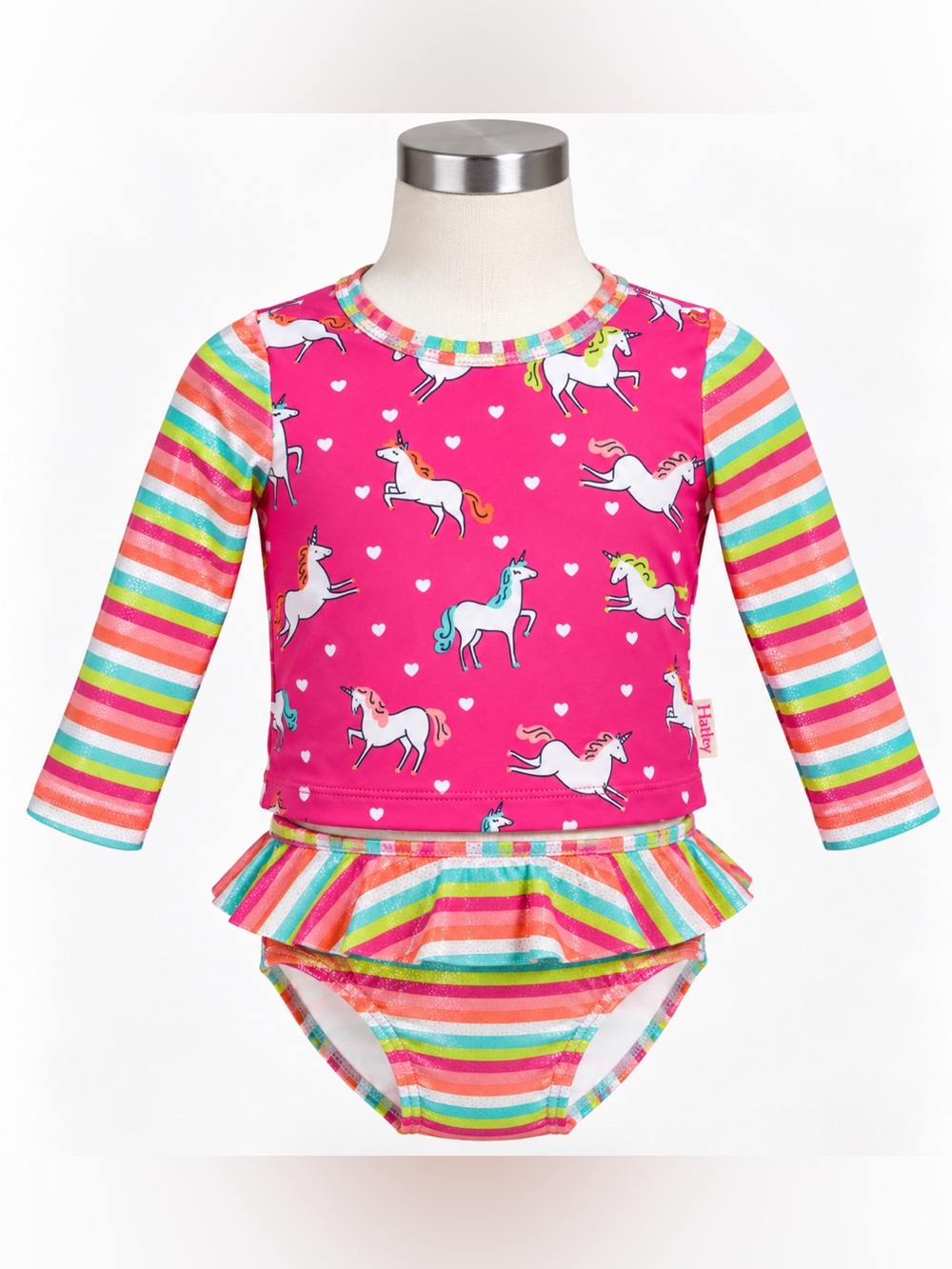 Hatley Baby Girls Unicorn Rashguard Swimsuit Set 6-9M NWT